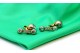  Botões de punho em ouro e platina rm forma de  bolas com travessões e diamantes
